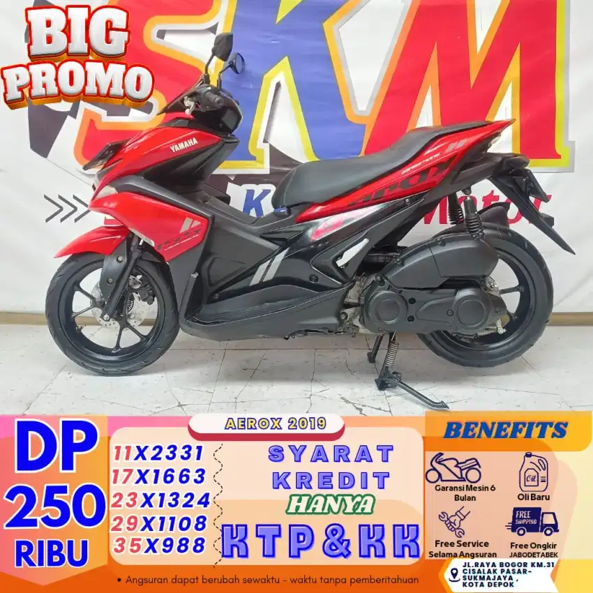 UANG 250RIBU Bisa bwa pulang Yamaha Aerox th 2019 melayani cash&credit