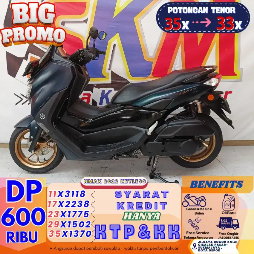 [Cicilan 0% via bli bli] Yamaha Nmax 2022 cash/credit