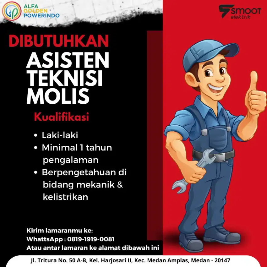 Loker Asisten Teknisi Motor Listrik