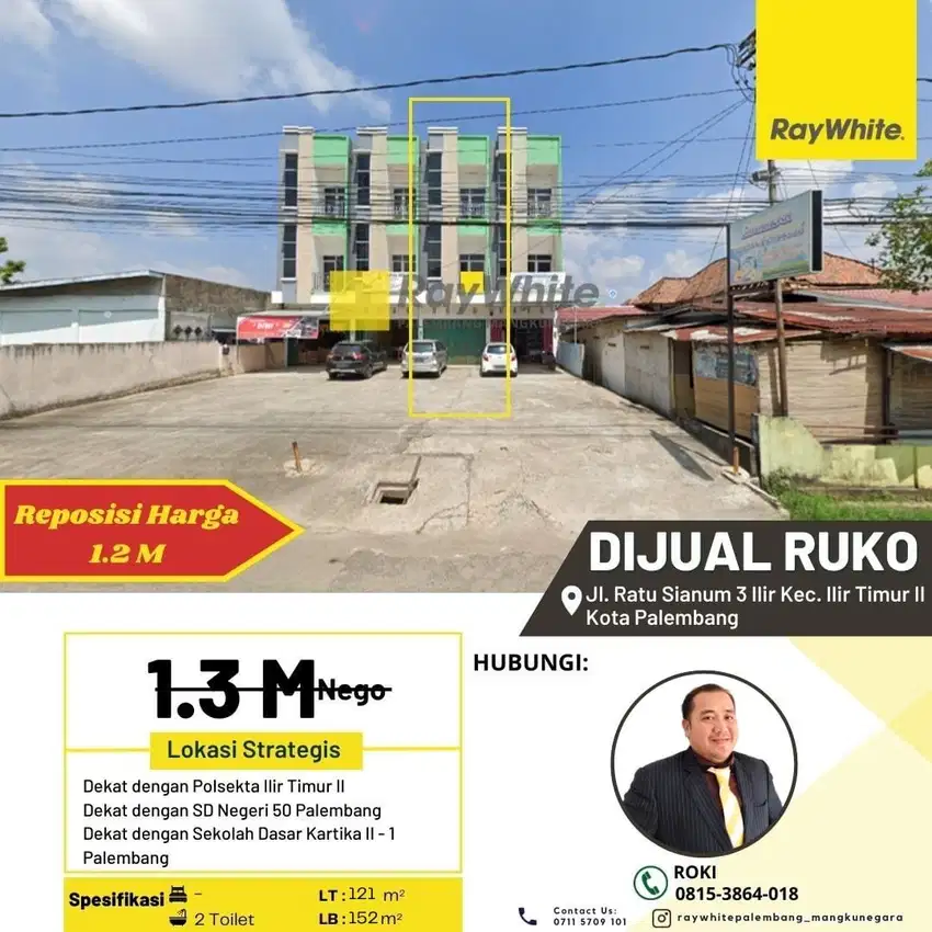 Dijual Cepat Ruko Satu Pintu di Palembang