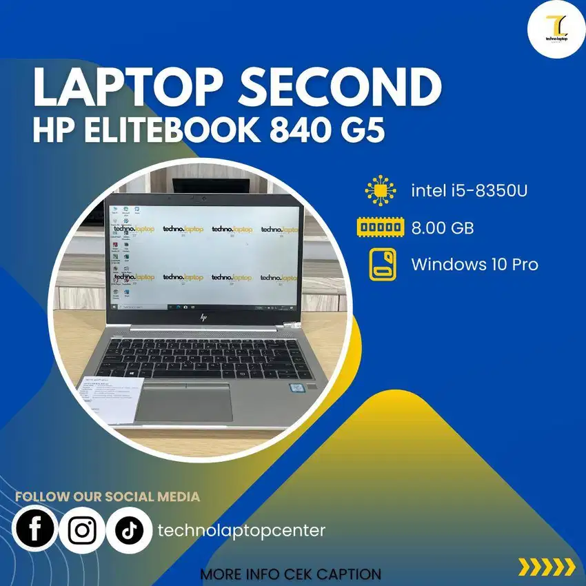 Laptop Second Like New HP Elitebook Type 840 G5