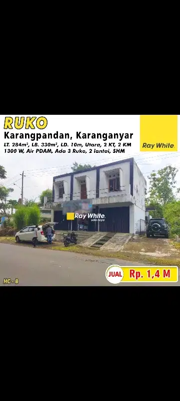 Dijual Rumah dan Ruko 3 plong