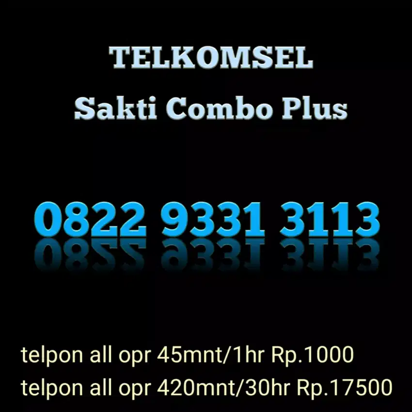 Nomor Cantik Exsclusive Telkomsel Sakti Combo Plus simPATI Loop 3113