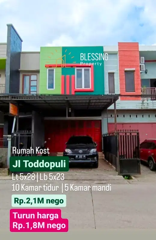 Rumah kost panakukang dekat mall