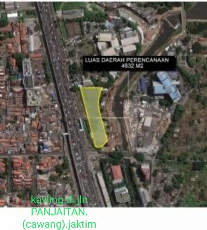 Tanah komersial sgt strategis di jln.Panjaitan Raya,Cawang,Jak Timur