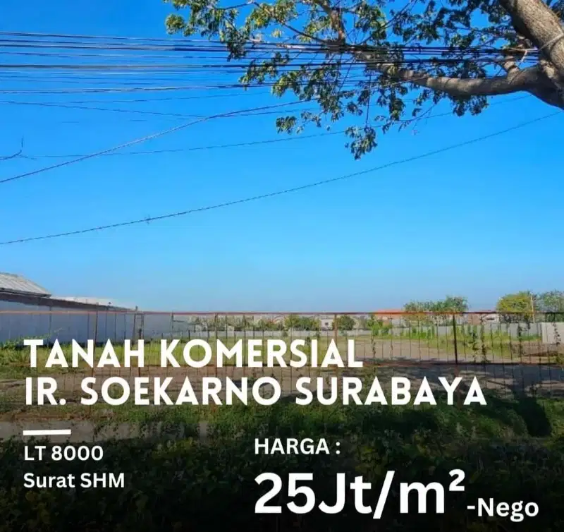 DIJUAL TANAH KOMERSIAL AREA DEKAT BANDARA JUANDA