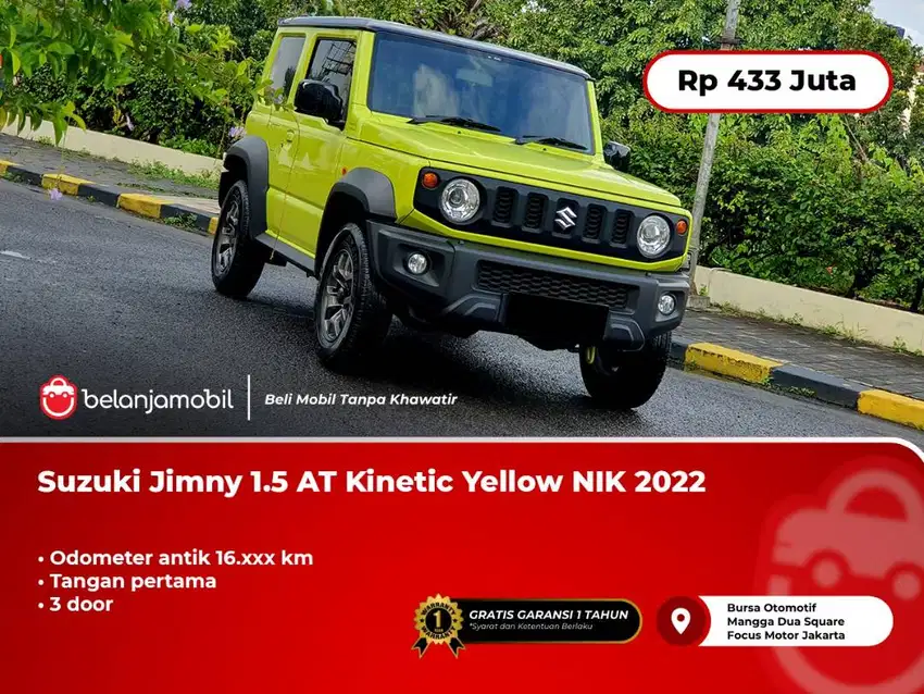 [ KM ANTIK 16RB ] Suzuki Jimny 1.5 3 Door AT Kinetic Yellow 2022/2023