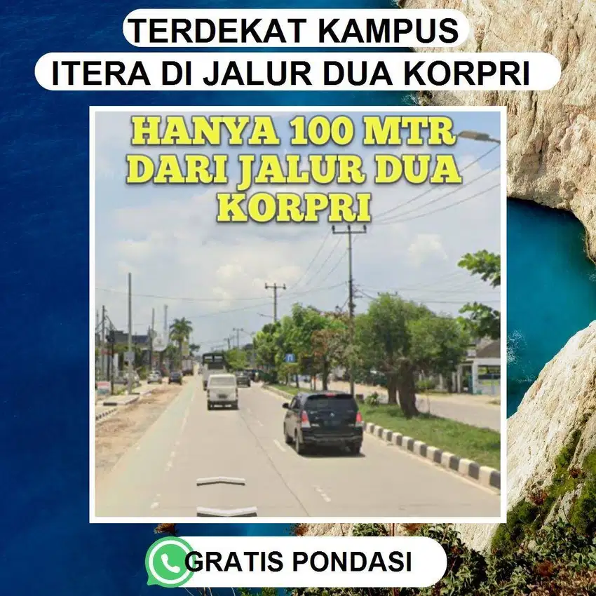 TANAH KAVLING KORPRI DEKAT DENGAN DUA JALUR DJUAL MURAH