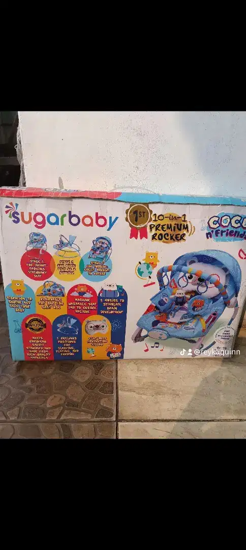 Bouncer Sugar Baby 10 in 1 premium rocker