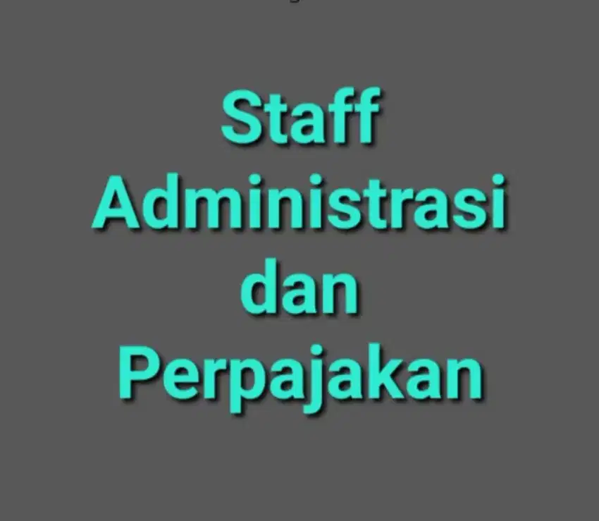 Dibutuhkan Staf Administrasi & Perpajakan, BLITAR