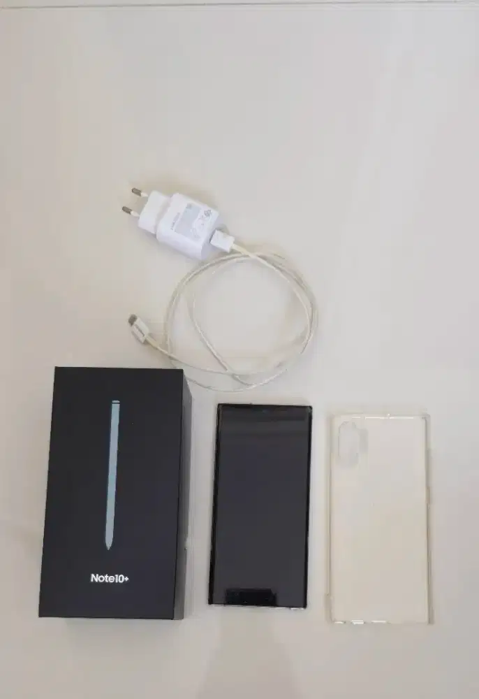 Samsung note 10+ 12/256GB warna aura white like new