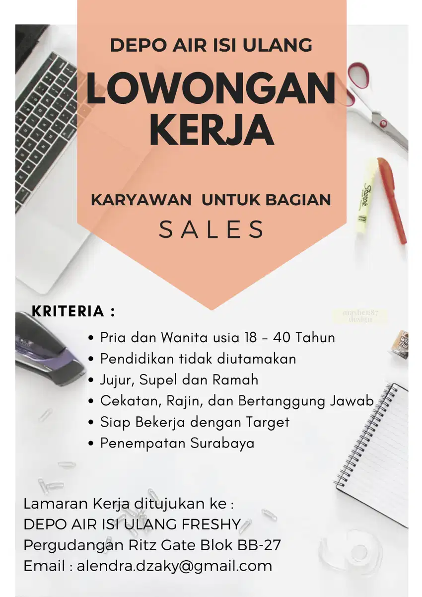 Dibutuhkan Segera Loker Bagian Sales