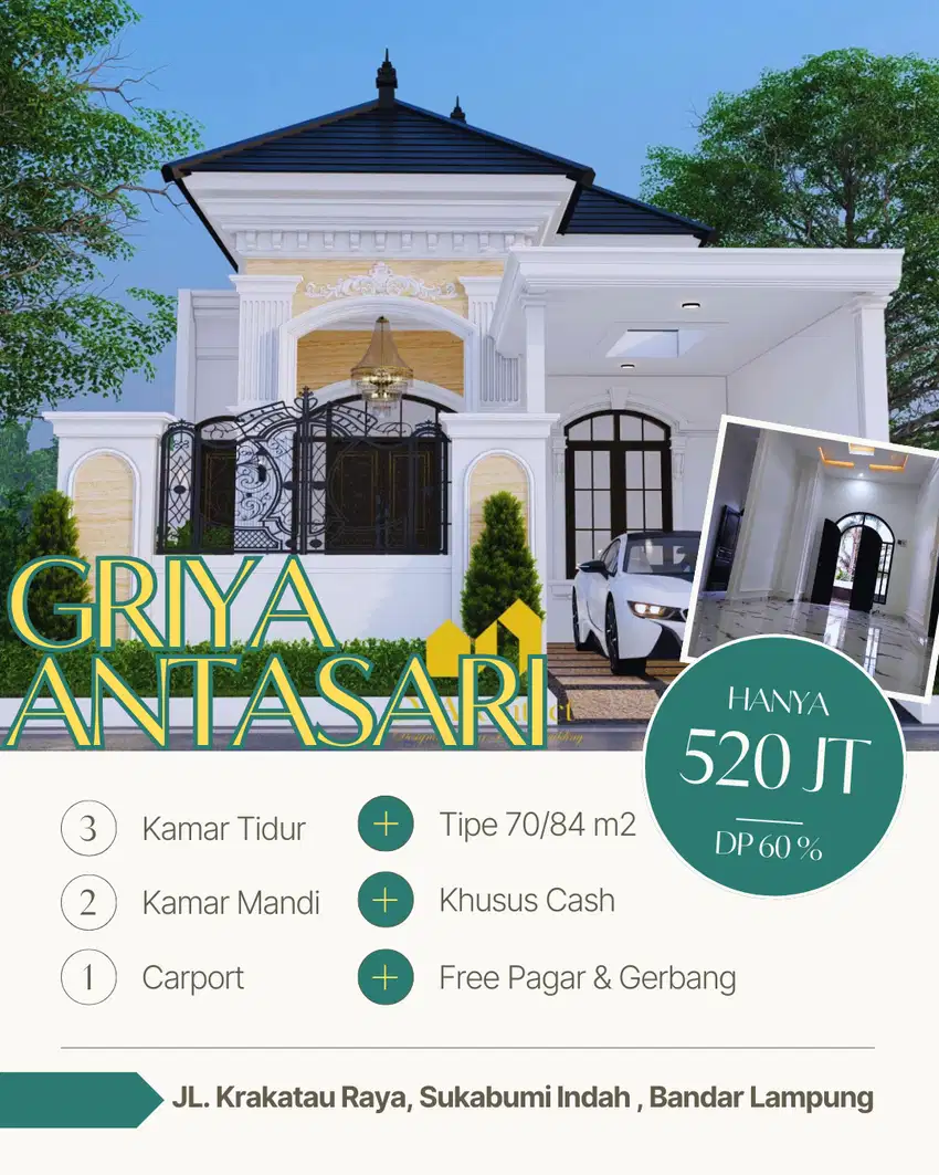 RUMAH MURAH DI ANTASARI BANDAR LAMPUNG