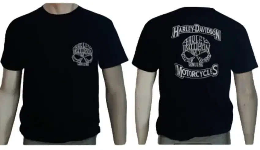 Kaos harley davidson skull head