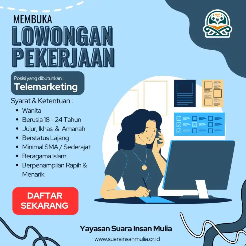 Admin Telemarketing Yayasan Suara Insan Mulia