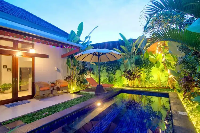 DIJUAL VILLA VIEW SAWAH LOKASI DEKAT PANTAI SABA GIANYAR BALI