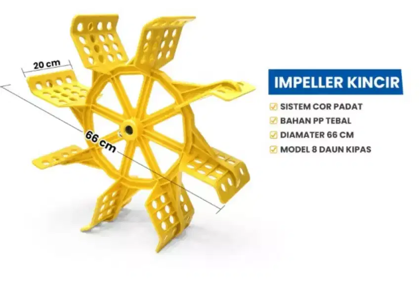 Impeller Kincir Air Aerator Premium - Efisiensi Tinggi Tambak & Kolam