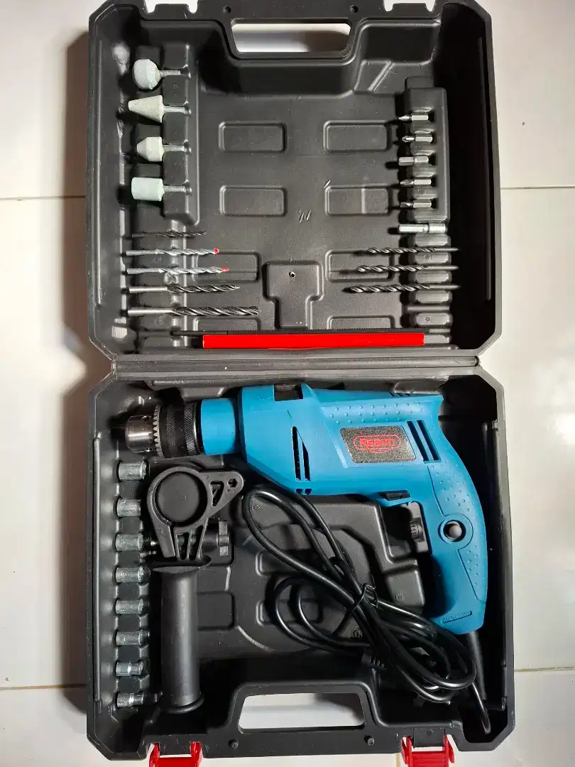 Baru Mesin bor listrik Impact drill 13mm koper set lengkap