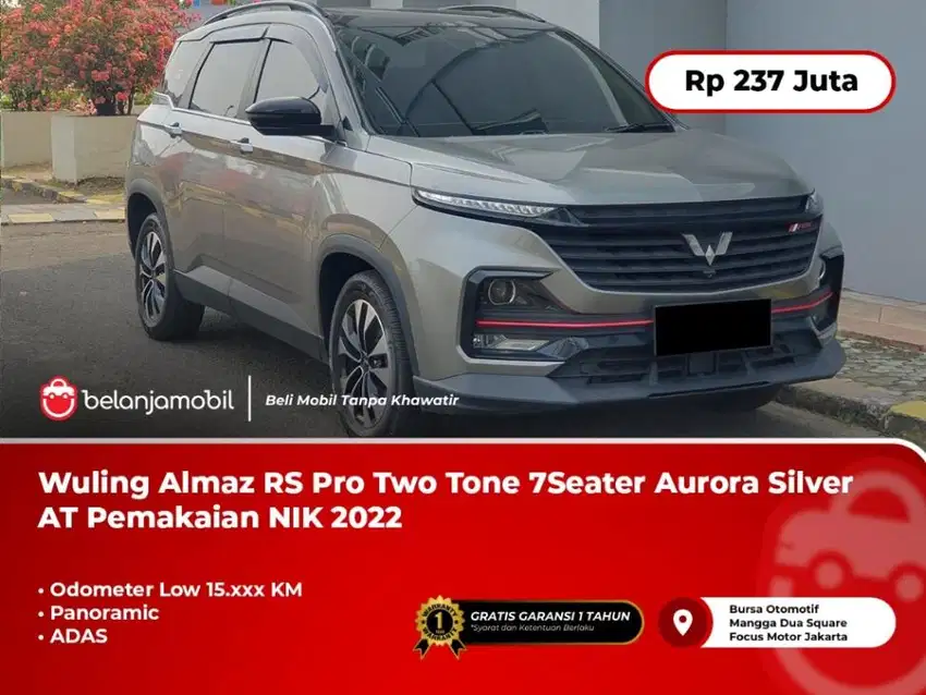 [ KM 15RB ] Wuling Almaz RS Pro Two Tone 7Seater Silver AT 2022/2023