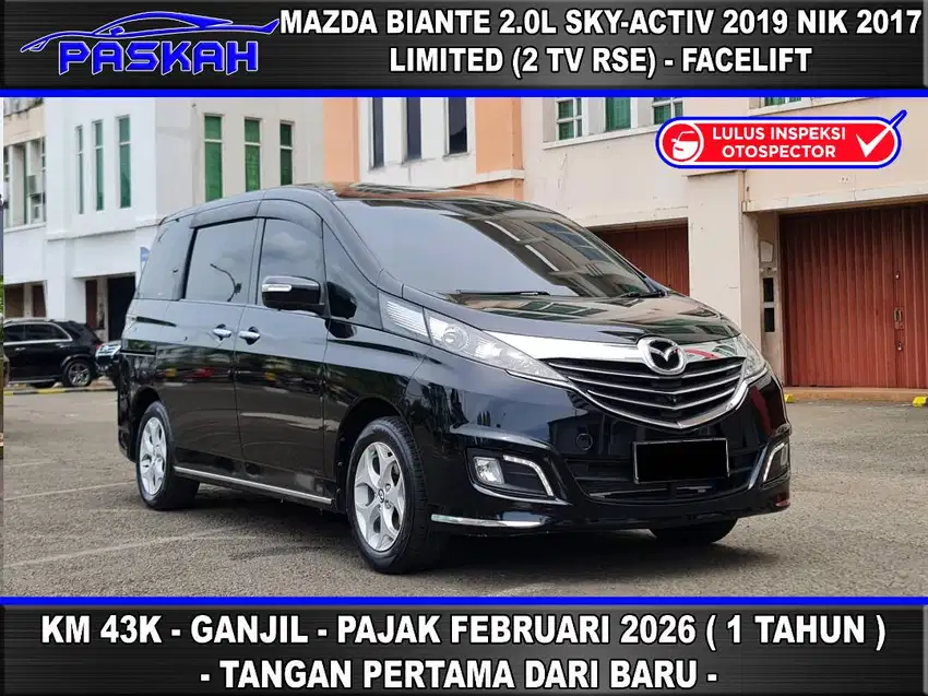 Km=43k Bunga=5% Mazda BIANTE SKYACTIV LIMITED EDITION 2018 NIK 2017