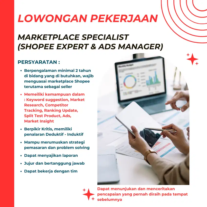 Specialist Marketplace ( Shopee Expert & Ads Manager )