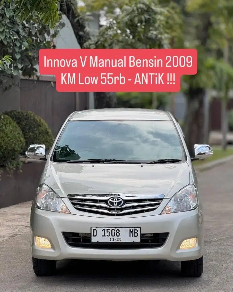 KM low 55rb ANTik - innova V manual 2009 pemakaian 2010 inova bandung