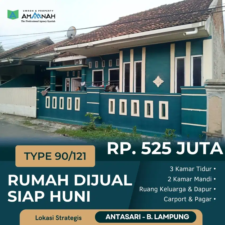 Di Jual cepat Rumah di Bandar Lampung siap huni