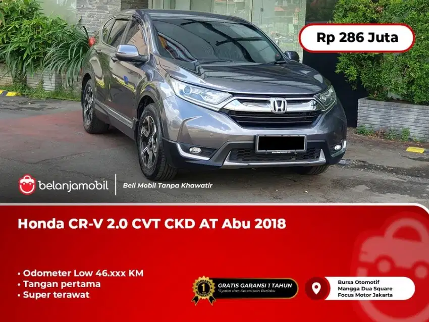 [ LOW KM ] Honda CRV CR-V 2.0 CVT CKD AT Abu 2018/2019