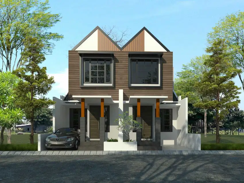 Rumah 2 Lantai Berkonsep Townhouse di Surabaya Barat