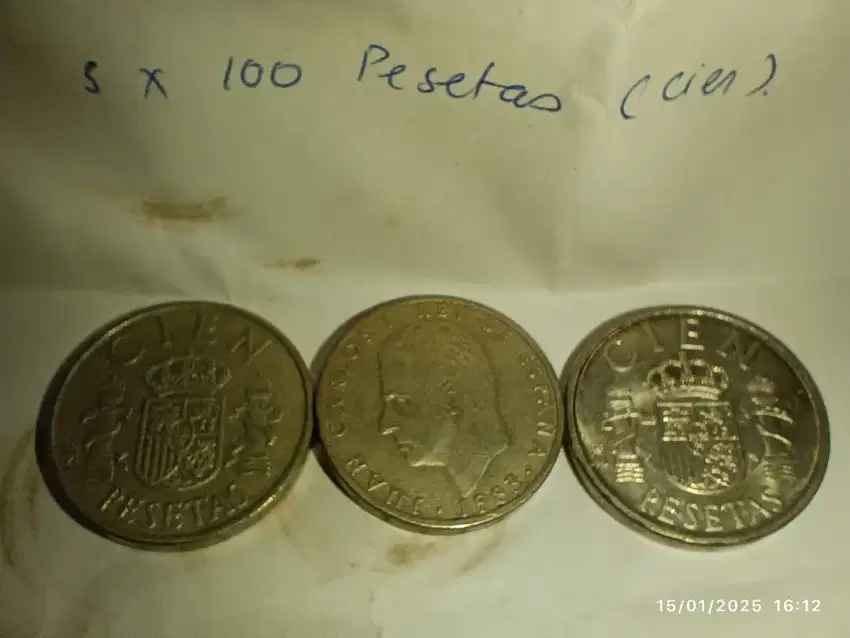 Dijual uang lama 100 peseta spanyol 1986