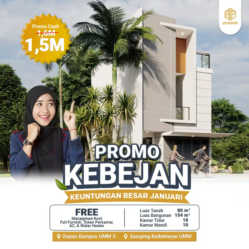 KOST PREMIUM DEPAN PERSIS KAMPUS UMM 3