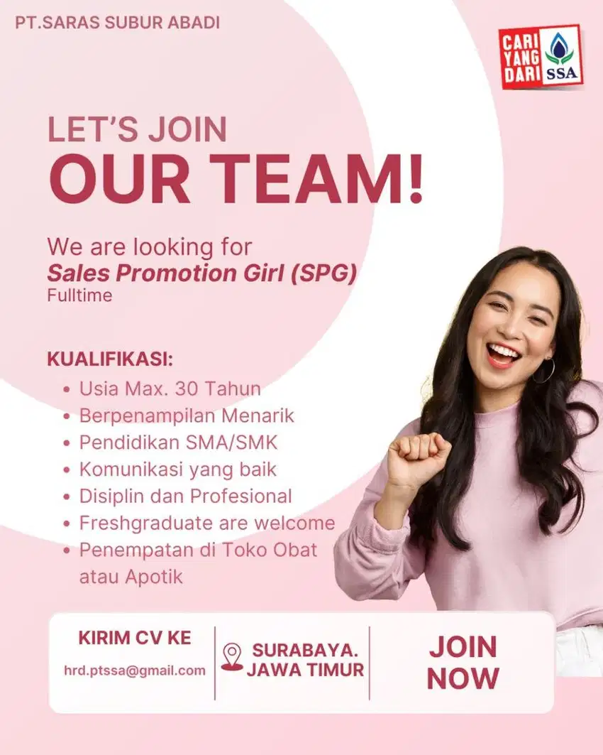 DICARI SPG REGULER SURABAYA