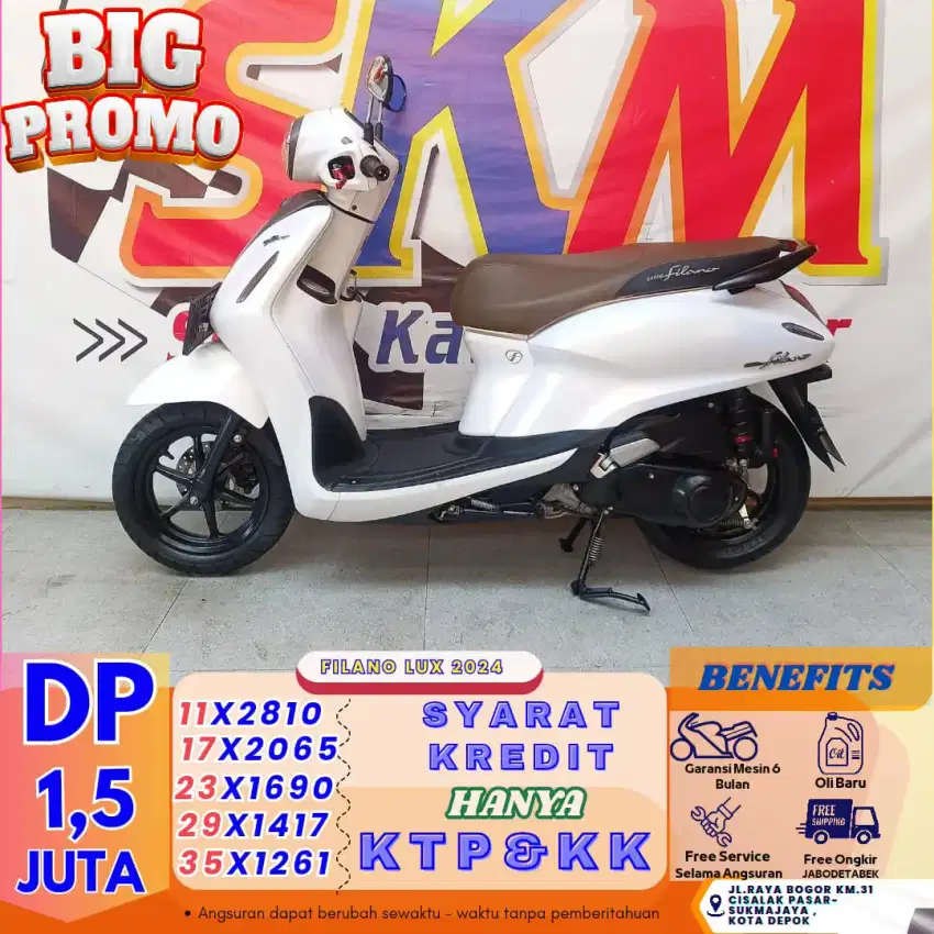 YAMAHA FILANO LUX  2024 KM LOW DP CUMA 1,5JT