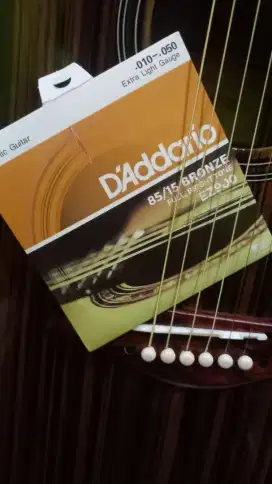 Senar gitar akustik ddario uk 010 1 set string