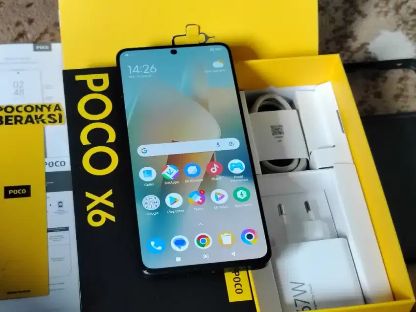 Poco X6 5G 12/256 Black No Minus Fullset Ori