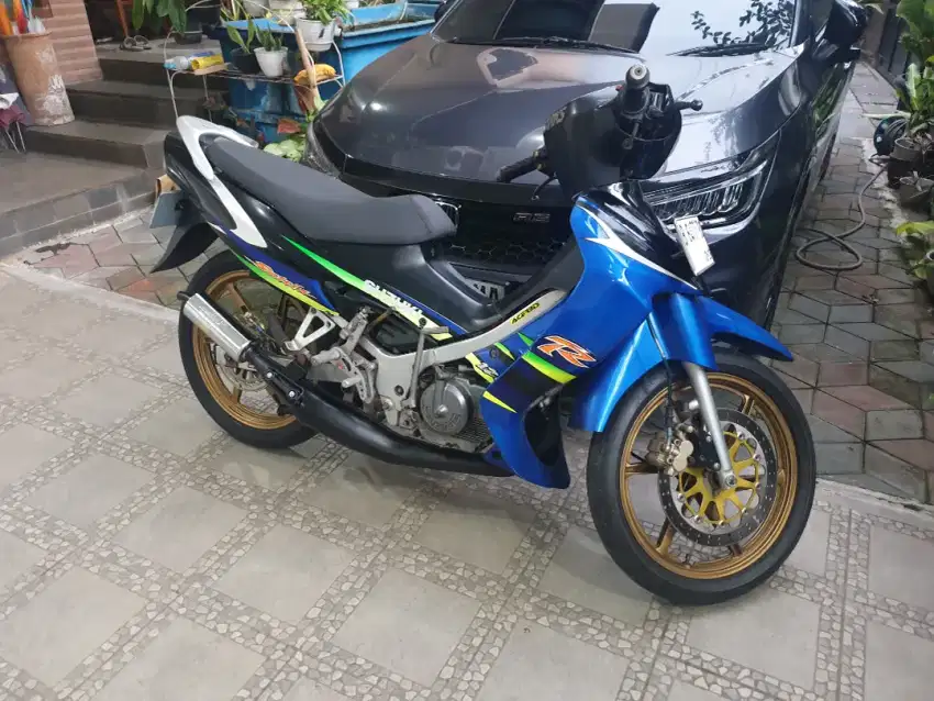 SUZUKI SATRIA 120 R HIU 2004 BIRU HITAM