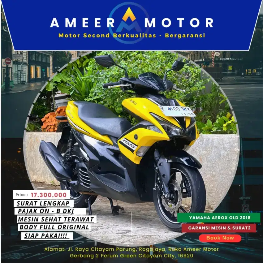 YAMAHA AEROK OLD 155 CC TAHUN 2018