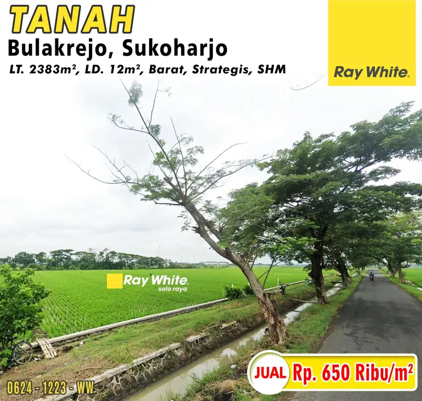 Dijual Tanah Bulakrejo, Sukoharjo