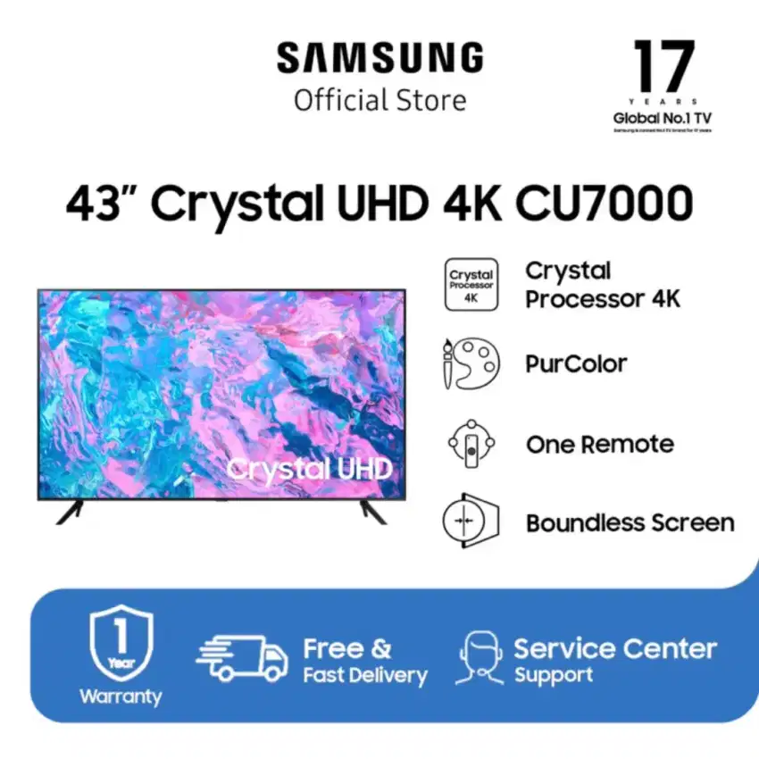 Smart TV SAMSUNG 43 inch UHD4k (43DU7000)