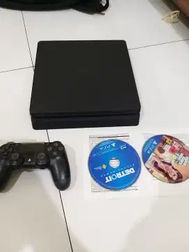 Ps4 slim 500gb fw ori bonus kaset lengkap segel void mulus bisa TT