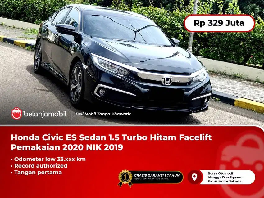 [ LOW KM ] Honda Civic Sedan ES Sedan 1.5 Turbo Facelift 2019/2020