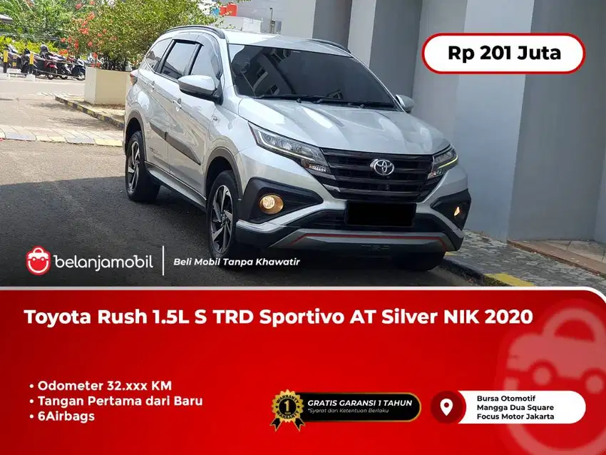 [LOW KM] Toyota Rush 1.5L S TRD Sportivo AT Silver 2020/2021