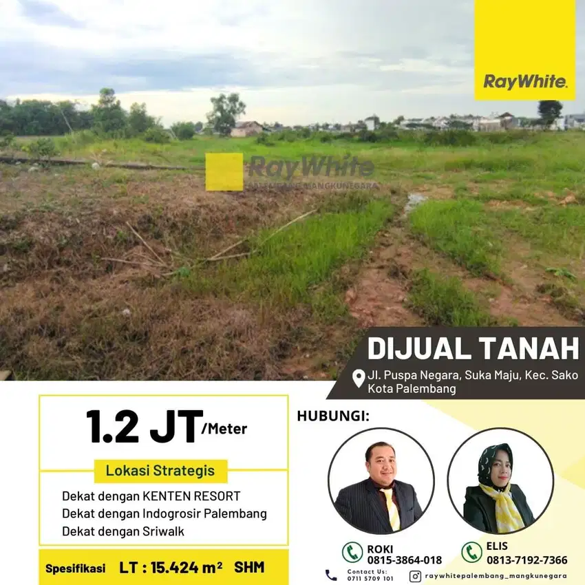 Dijual Tanah strategis di Jl Puspa Kota Palembang