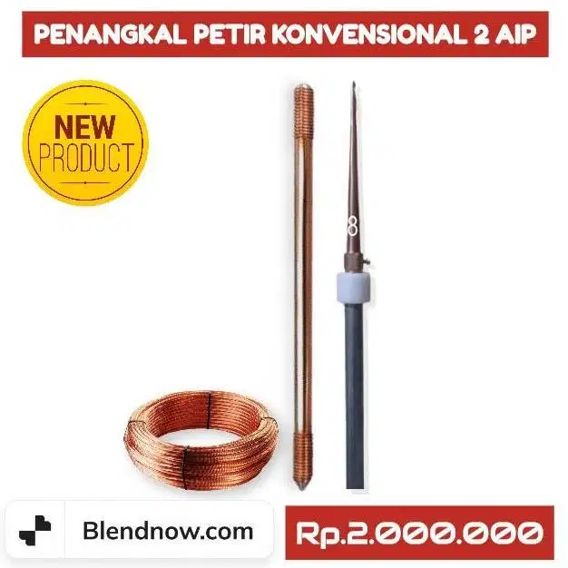 Alat Penangakal Petir Konvensional+Pemasangan Dan Pembumian