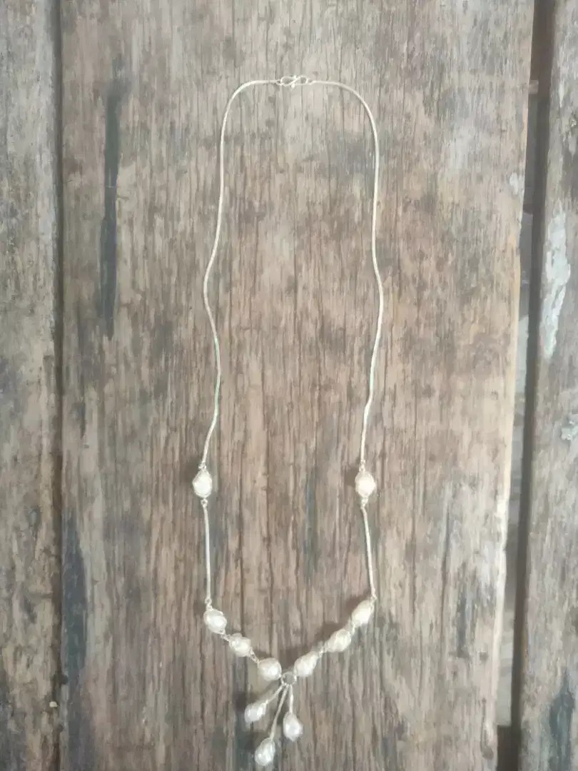 kalung perak murni mutiara