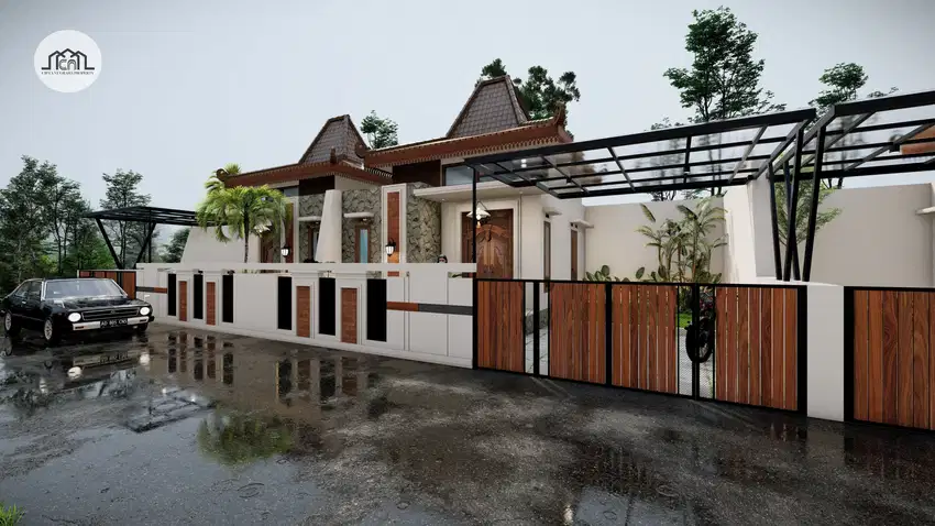 DIJUAL HUNIAN MEWAH DESIGN ETNIK 2 MENIT DARI JL UTAMA JOGJA SOLO