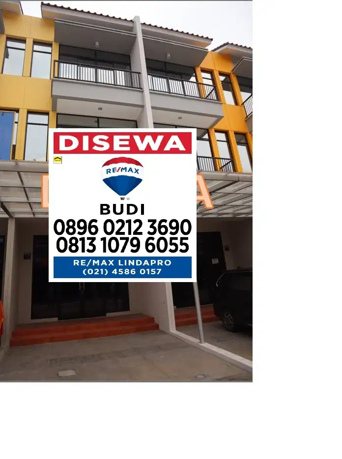 Disewa Ruko 3 Tk Lt 4,5 X 17,5 Sedayu City Kelapa Gading Ready Agustus