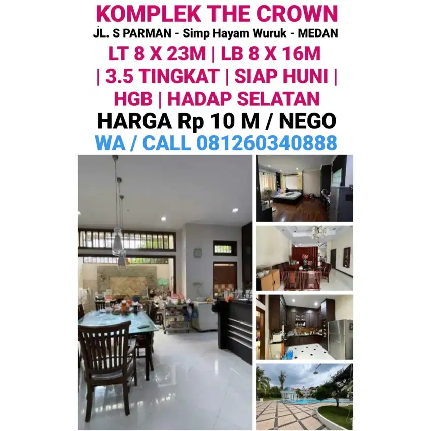 DI JUAL 1 UNIT VILLA SIAP HUNI DI KOMPLEK THE CROWN