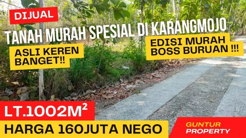 Tanah murah strategis di Dekat Kota Karangmojo Gunungkidul