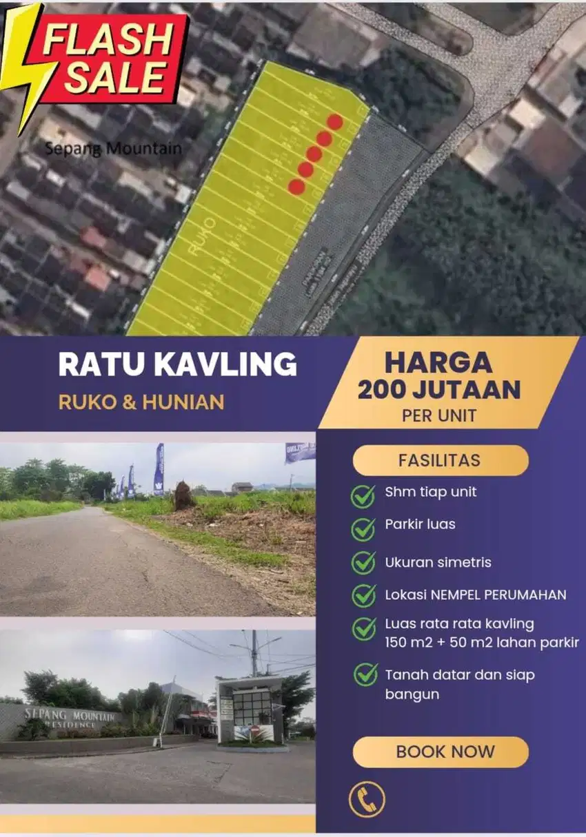 TANAH KAVLING RUKO SIAP BANGUN DEKAT PERUMAHAN